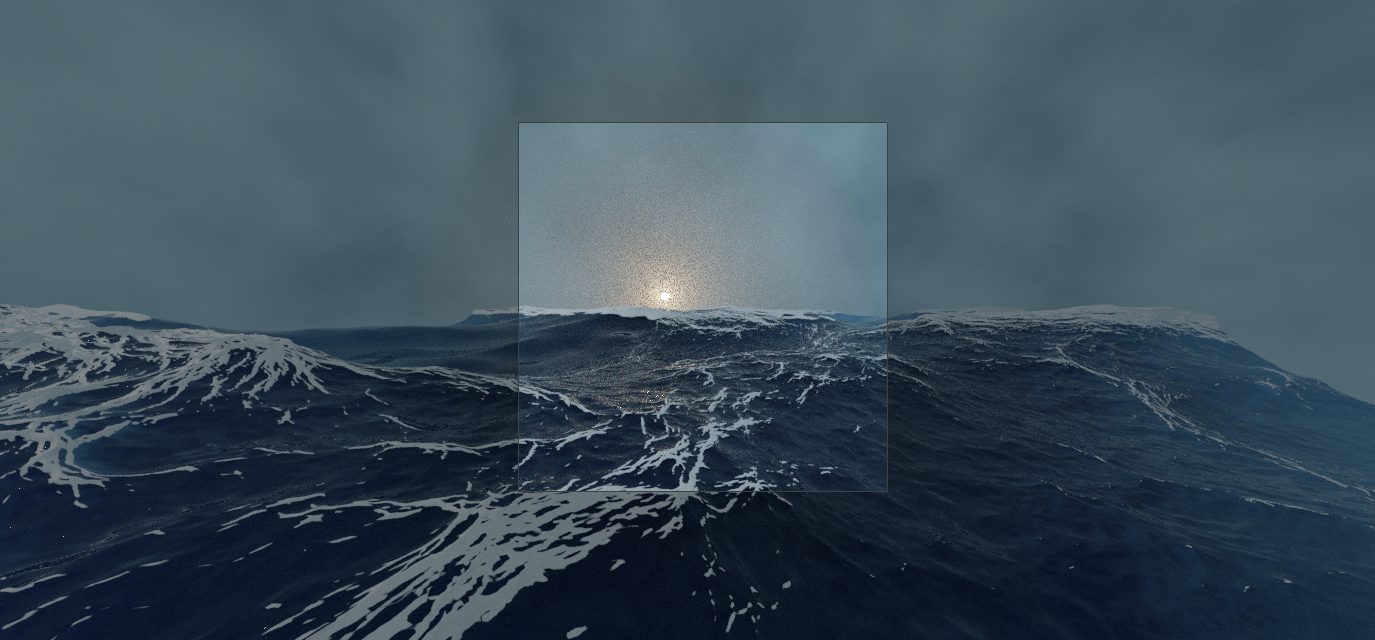 Aerial view of floating structures