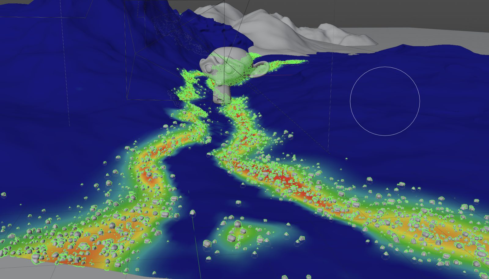 Running trail heatmap