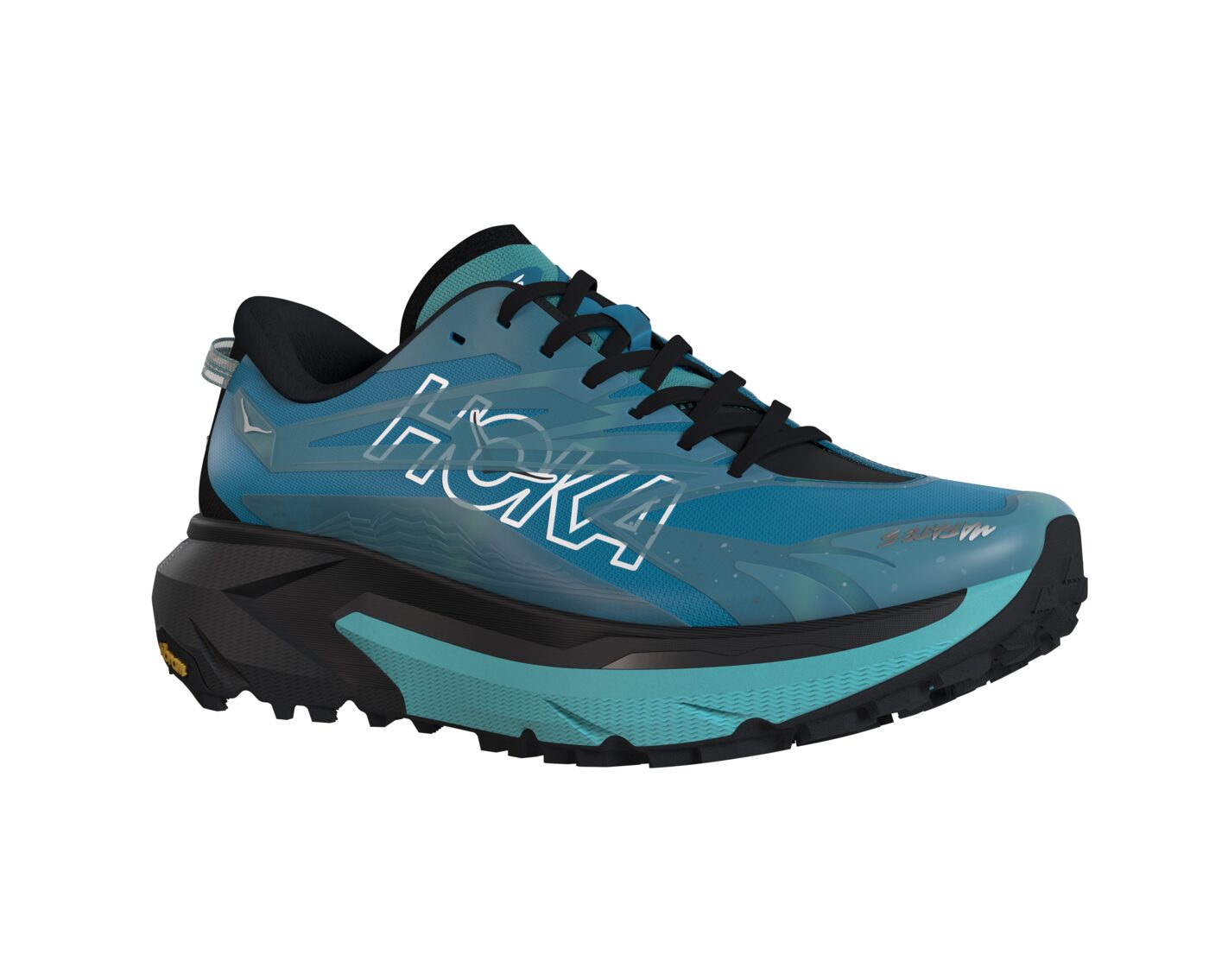 Mafate 5 Black Skyward Blue lateral toe
