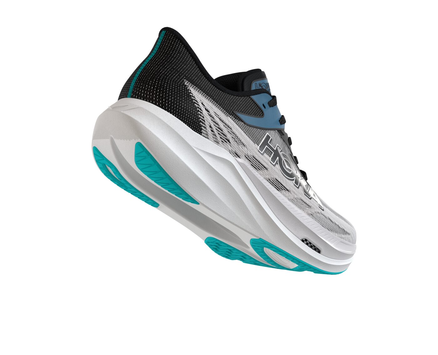 Rocket X 3 White Black lateral heel lifted