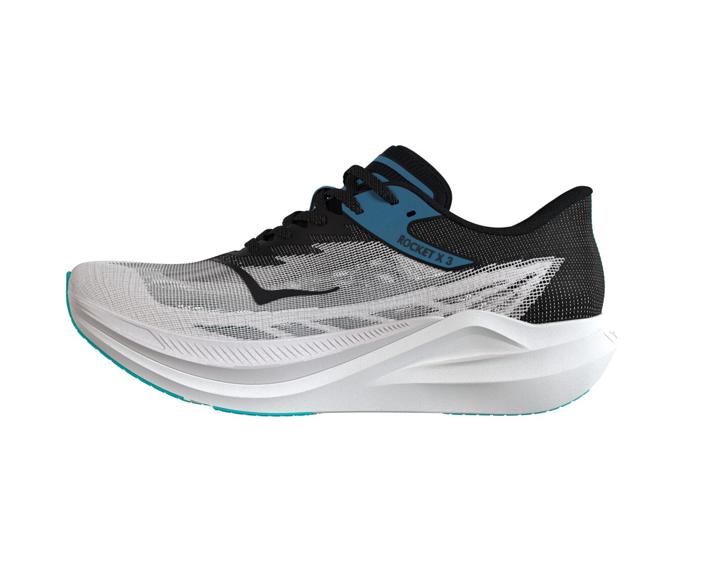 Rocket X 3 White Black medial