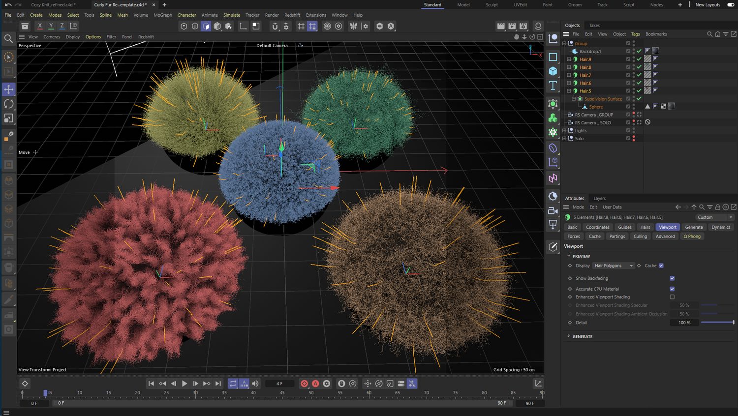 Fur shader software viewport screenshot