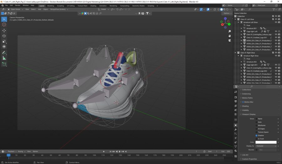 Blender rig viewport